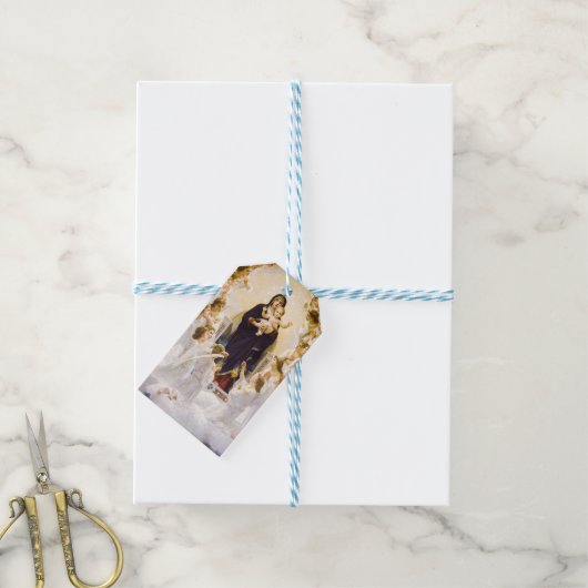 Engelen uit het rijk der heerlijkheid cadeaulabel (Met Touw)