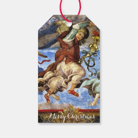 Engelen uit veronderstelling en aankondiging door cadeaulabel (Achterkant)