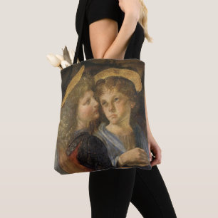 Engelen van Leonardo da Vinci's Doop van Christus Draagtas