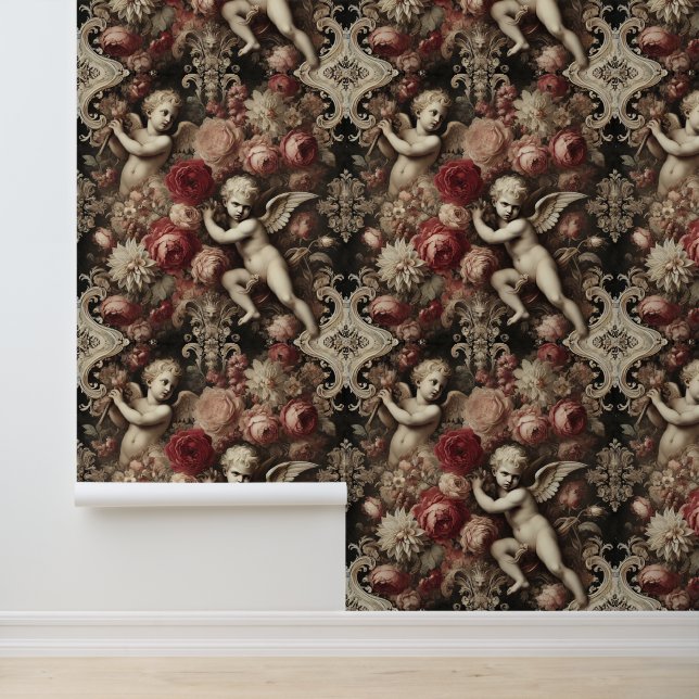Engelen van tweedracht - gotische barok behang (Applicatie)