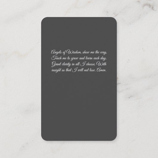 Engelen van wijsheid bidden Kaart Visitekaartje (Achterkant)