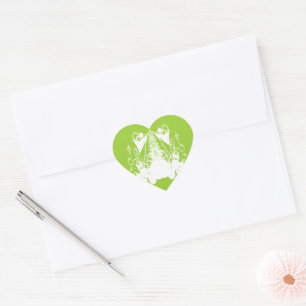 Engelen veranderen van kleur hart sticker