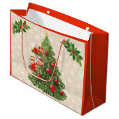 Engelen versieren de kerstboom groot cadeauzakje (Voorkant Gekanteld)