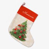 Engelen versieren de kerstboom grote kerstsok (Voorkant (Hangend))