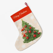 Engelen versieren de kerstboom grote kerstsok (Achterkant (Hangend))