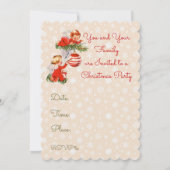 Engelen versieren de kerstboom kaart (Achterkant)