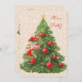 Engelen versieren de kerstboom kaart (Voorkant / Achterkant)