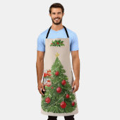 Engelen versieren de kerstboom schort (Gedragen)