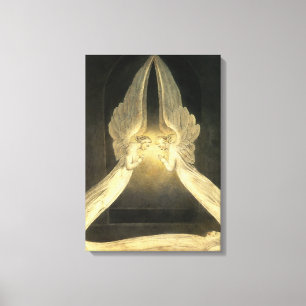 Engelen zweven boven Jezus Christus Canvas Afdruk