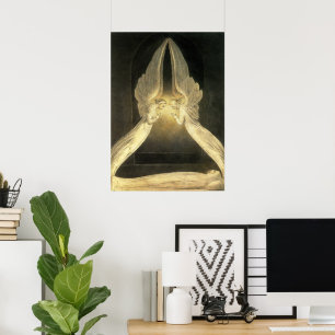  engelen zweven over Jezus Christus Poster
