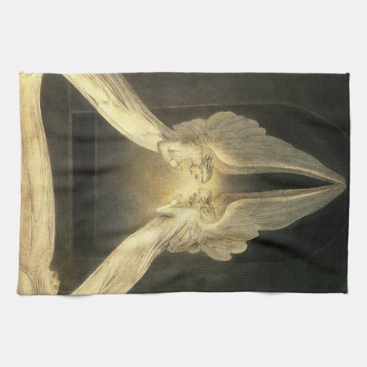 engelen zweven over Jezus Christus Theedoek (Horizontaal)