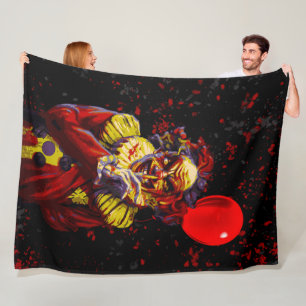 Engelenier Halloween Clown Horror Film Fleece Deken