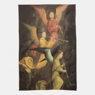 Engelenkoor door Simon Marmion, Renaissancekunst Theedoek