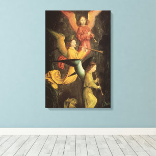 Engelenkoor van Simon Marmion, Renaissancekunst Canvas Afdruk