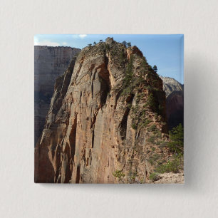 Engelenlanding in Zion National Park Vierkante Button 5,1 Cm
