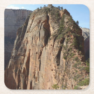 Engelenlanding in Zion National Park Vierkante Kartonnen Onderzetter
