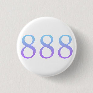 Engelennummer 888 - Evenwicht Ronde Button 3,2 Cm