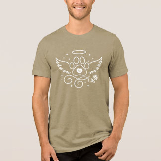 Engelenpootafdruk met vleugels en halo – Pet Memor Tri-Blend Shirt