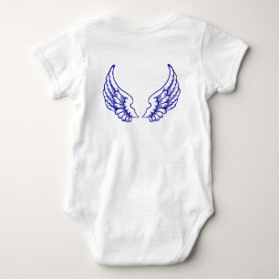 Engelenvleugels Baby Body Blauw Romper