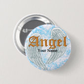 Engelenvleugels Speld Ronde Button 5,7 Cm (Voorkant /achterkant)
