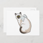 Engelenvleugels van kat briefkaart (Voorkant / Achterkant)