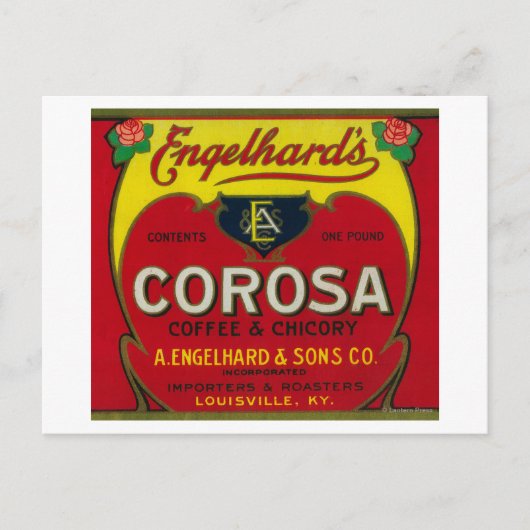Engelhard's Coffee LabelLouisville, KY Briefkaart (Voorkant)