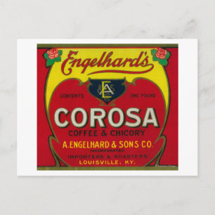 Engelhard's Coffee LabelLouisville, KY Briefkaart