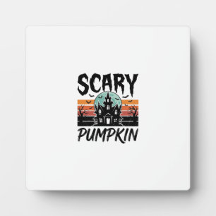 Engelige Pompoen Vintage Geheime Huis Halloween De Fotoplaat