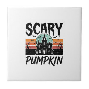 Engelige Pompoen Vintage Geheime Huis Halloween De Tegeltje