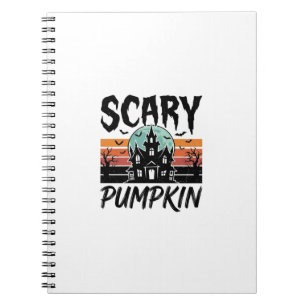 Engelige Pompoen Vintage Geheime Huis Halloween On Notitieboek