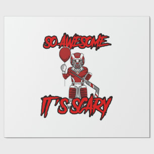 Engelkomische Halloween Clown Hockey Doelman Cadeaupapier
