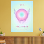 Engelnummer Aura Poster 222 uitlijning Canvas Afdruk (Insitu (Woonkamer))