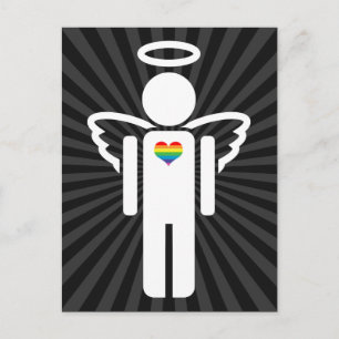 engelpictogram. briefkaart