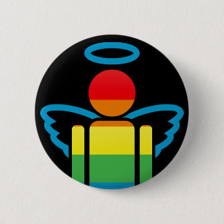 engelpictogram. ronde button 5,7 cm
