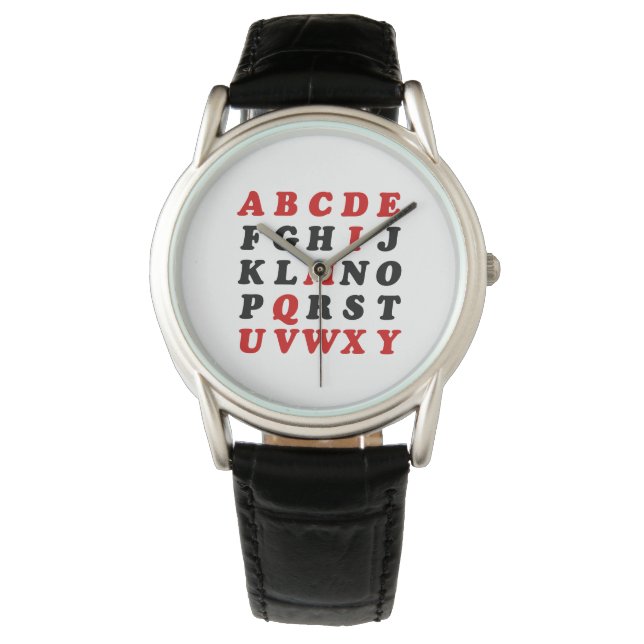 Engels alfabet horloge (Voorkant)