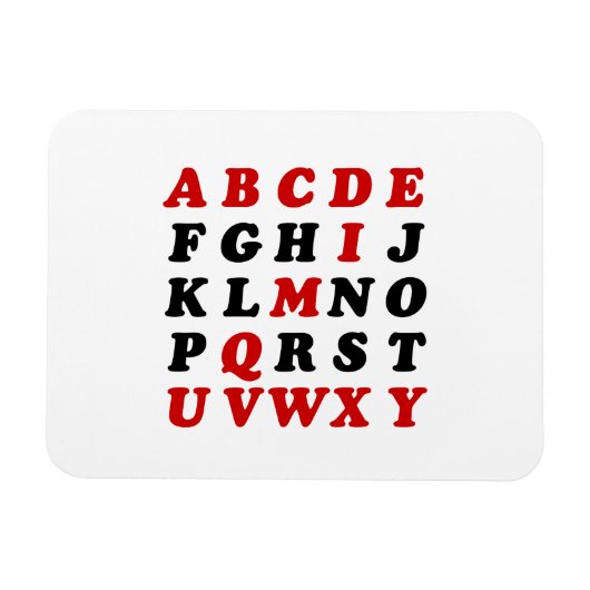 Engels alfabet magneet (Horizontaal)