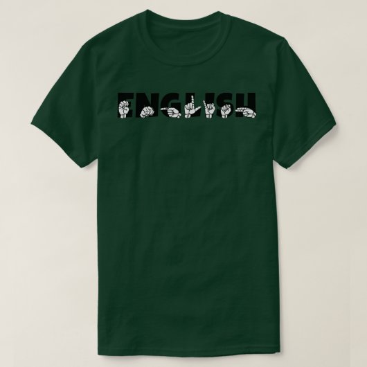 ENGELS ASL Sign Language Design 1 T-shirt (Design voorkant)