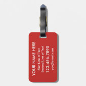 Engels At Heart Bagagelabel Sjabloon, Engeland (Achterkant verticaal)