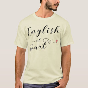 Engels at Heart Tee Shirt, Engeland T-shirt