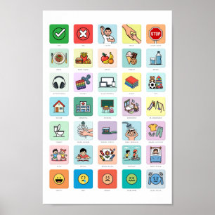 Engels Autisme AAC PECS Wijzen Communicatie 04 Poster