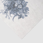 Engels Bloemen Blauw en Wit  LG Decoupage Tissuepapier (Detail)