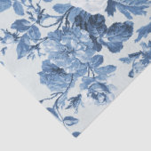 Engels Bloemen Frans Blauw en Wit LG Decoupage Tissuepapier (Detail)