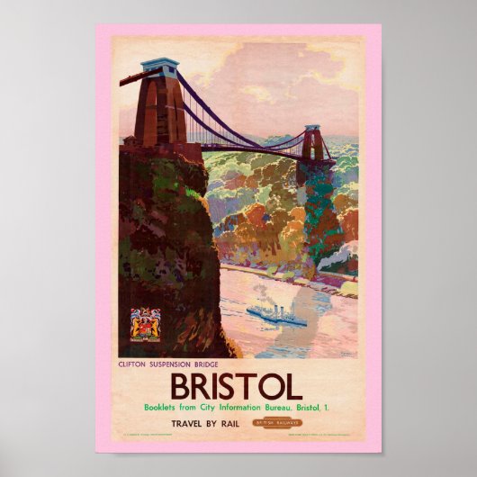 Engels Bristol Travel Poster (Voorkant)