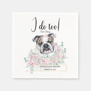 Engels British Bulldog Wedding Cocktail Napkins Servet