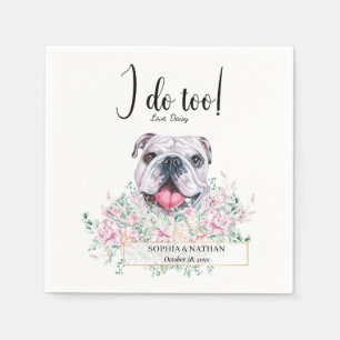 Engels British Bulldog Wedding Cocktail Napkins Servet
