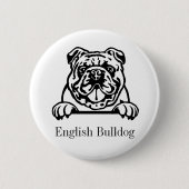 engels buldog ronde button 5,7 cm (Voorkant)