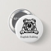 engels buldog ronde button 5,7 cm (Voorkant /achterkant)