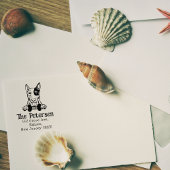 Engels Bull Terrier Dog Retour Adres Rubberstempel