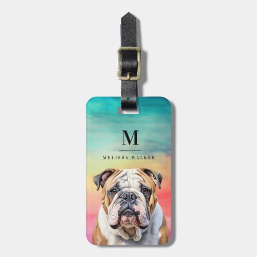 Engels Bulldog Bagagelabel (Voorkant verticaal)