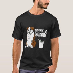 Engels Bulldog Buddies Dog Beer T-shirt